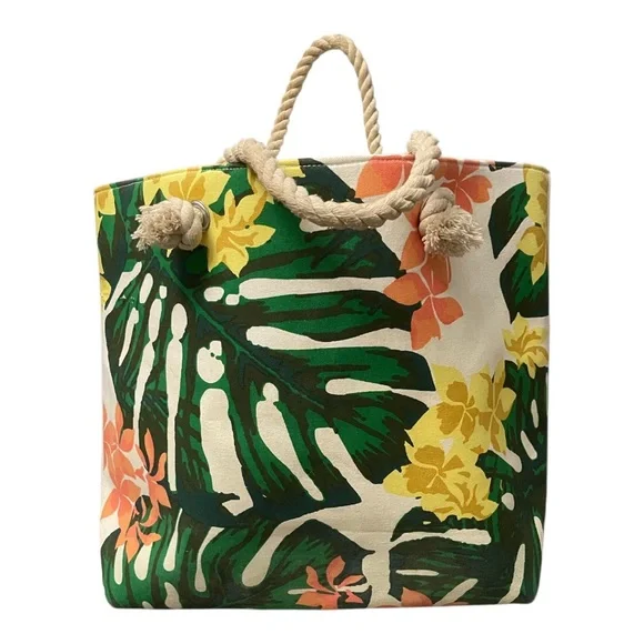 Tropical Canvas Beach Bag - Picture 12 of 16
